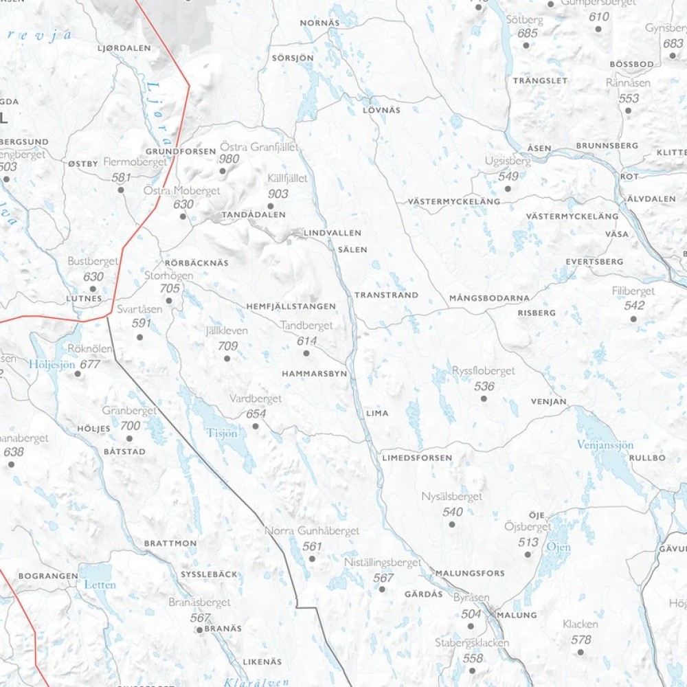 K p Landskapskarta Dalarna 50x70cm Dapa Maps Med Snabb Leverans 